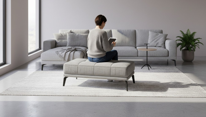 Hocker Sofa Pouf Polster Beistellhocker Ottomane Fußhocker Möbelhocker Ottoman