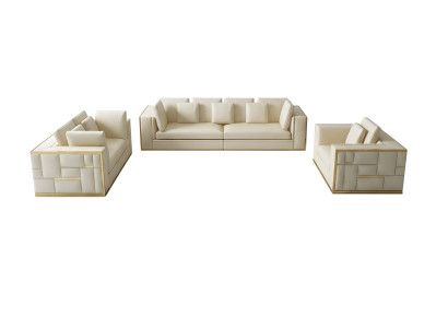 Design Sofa Couch Polster Sitz Garnitur 3+2+1+ Chaiselongue Leder Luxus