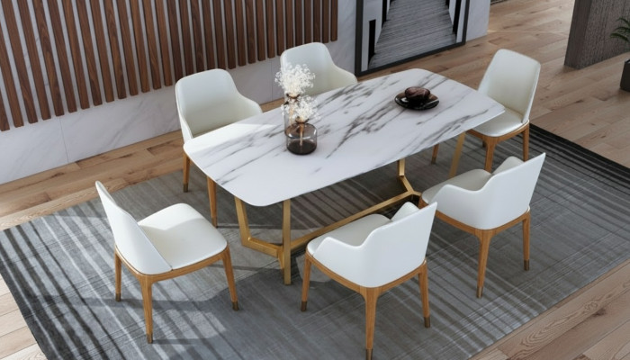 Luxus Designer Edelstahl Metall Ess Tisch Tische Wohn Zimmer 160x90cm