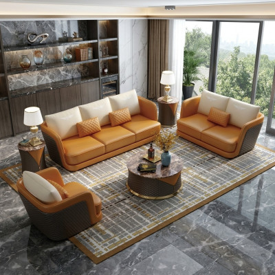 Edle Luxus Klasse Wohn Zimmer Set Garnitur Sofa Couch Polster 6 tlg.