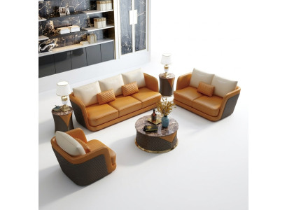 Edle Luxus Klasse Wohn Zimmer Set Garnitur Sofa Couch Polster 6 tlg.