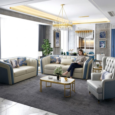 Designer Couch Polster Sitz Garnitur Sofa Garnituren 3+2+1 Sitzer Sofagarnitur