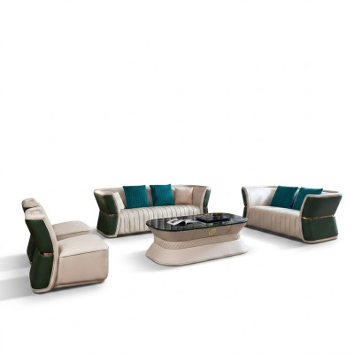 Komplett Set Sofagarnitur 3+2+1+1 Sitzer Design Sofa Couch Wohnlandschaft