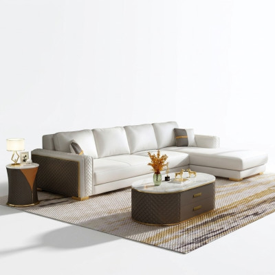 Ecksofa Polster Garnitur Wohnlandschaft L Form Dekor Designer Sofa Couch