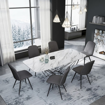 Design Tisch Esstisch Metall Tische Büro Konferenz Esszimmer Essbereich