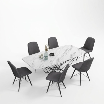 Design Tisch Esstisch Metall Tische Büro Konferenz Esszimmer Essbereich