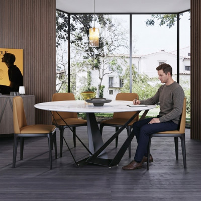 Design Rund Tisch 4x Sessel Stühle Ess Zimmer Polster Sitz Runde Tische