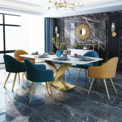 Esstisch Italienische Designer Möbel Büro Konferenz Luxus Tisch Metall