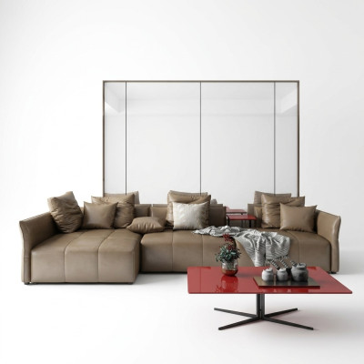 Wohnlandschaft Ecksofa L-Form Sessel Set Garnitur Modern Sofa Italien