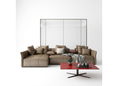 Wohnlandschaft Ecksofa L-Form Sessel Set Garnitur Modern Sofa Italien