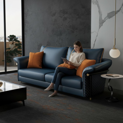 Design Sofa 3 Sitzer Wohnzimmer Couch Deko Couchen Polster Sofas Neu XXL