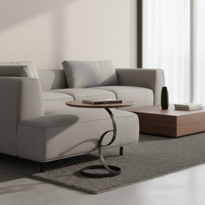 Beistelltisch Runder Tisch Couchtisch Sofa Metall Deko Wohnzimmer Runde