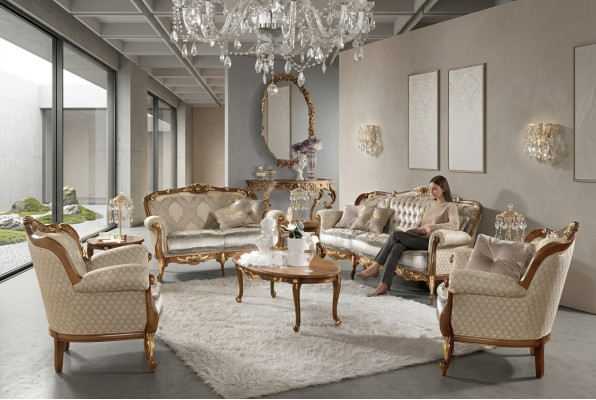 Klassische Stil Möbel Italien Sofagarnitur Garnituren Gruppe 3+2 xlmoebel®