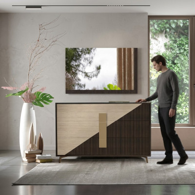 Design Kommode Kommoden Holz Anrichte Moderne Deko Sideboard Hoch Schrank