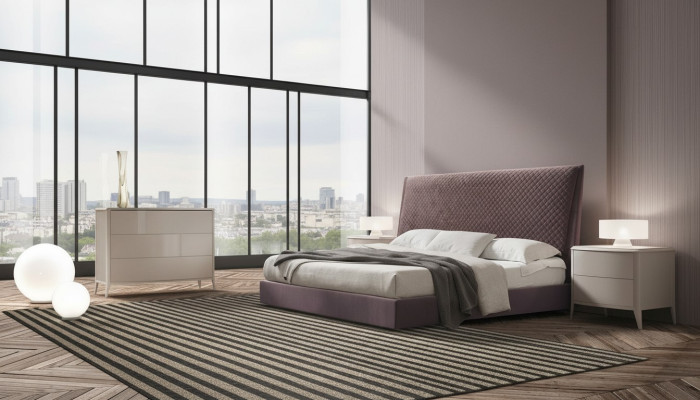 Bett Betten Doppelbett Schlafzimmer Polster 180x200cm Italienische Möbel
