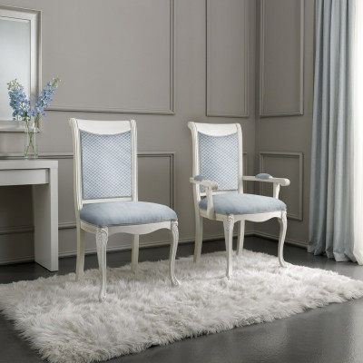 Wohnzimmer Stuhl Design Esszimmer Holz Stühle Polster mit Armlehne Barock Rokoko
