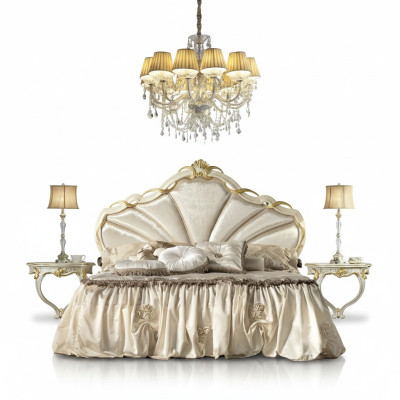 Design Schlafzimmer 3tlg. Bett 2x Nachttisch Klassischer Luxus Betten Set Möbel