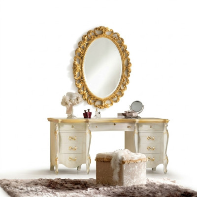 Schminktisch Spiegel Hocker Set Komplett Kommode Schlafzimmer Neu 3tlg. Konsole