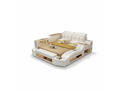 Funktion Bett Doppelbett Lederbett Betten Leder Polster Schlafzimmer Ehe