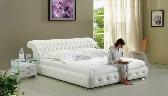 Leder Bett Polster Design Luxus Doppel Hotel Schlaf Zimmer Betten