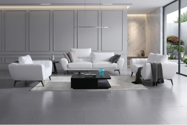 Ledergarnitur Komplett Set - Edle Designer Couchen Wohnzimmer Sitzmöbel