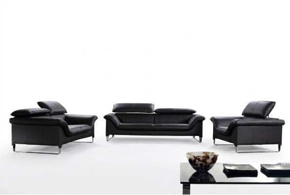 Ledersofa Couch Wohnlandschaft 3+2 Sitzer Garnitur Design Modern Deko Sofa