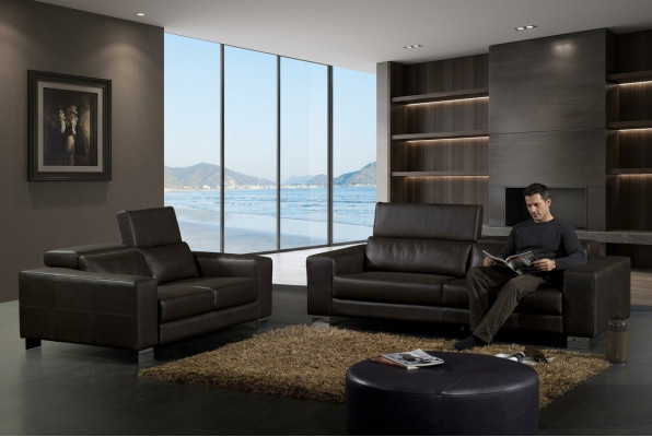 Sofagarnitur 3+2+1 Sitzer Set Design Sofas Polster Leder Couchen Relax