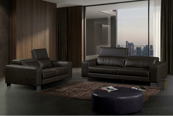 Sofagarnitur 3+2+1 Sitzer Set Design Sofas Polster Leder Couchen Relax