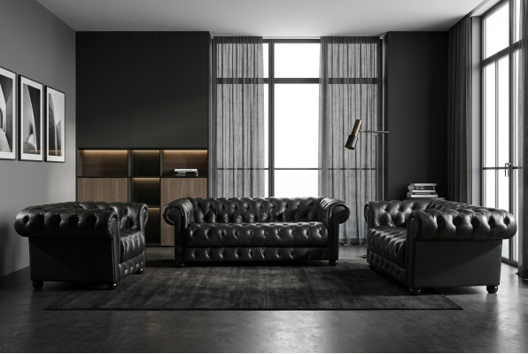 Chesterfield Sofa 2 Sitzer Polster Design Couchen Sofas Garnitur NEU