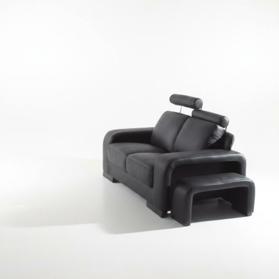 Zweisitzer 2 Sitzer Sofa Couch Polster Couchen Sofas mit Hocker Garnitur