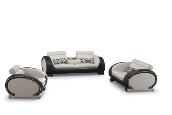Sofagarnitur 3+2+1 Sitzer Set Design Sofas Polster Leder Couchen Modern