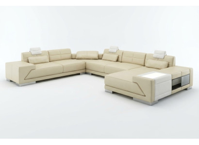 XXL BIG Wohnlandschaft U Form Ecksofa Sofa Couch Polster Garnitur