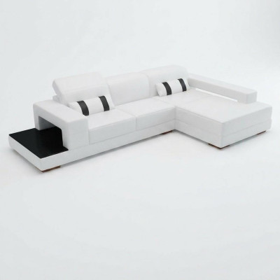 Ledersofa L form Couch Wohnlandschaft Ecksofa Eck Garnitur Design