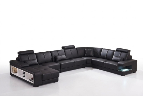 XXL BIG Wohnlandschaft U Form Ecksofa Sofa Couch Polster Deko Garnitur