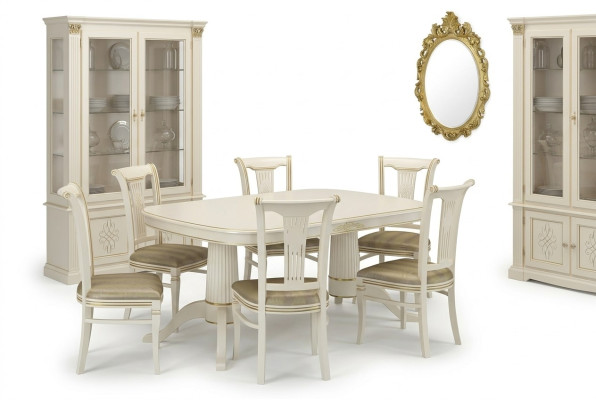 Set 4x Stuhl Stühle Esszimmer Garnitur Möbel Lehn Design Sitzmöbel Gruppe Holz