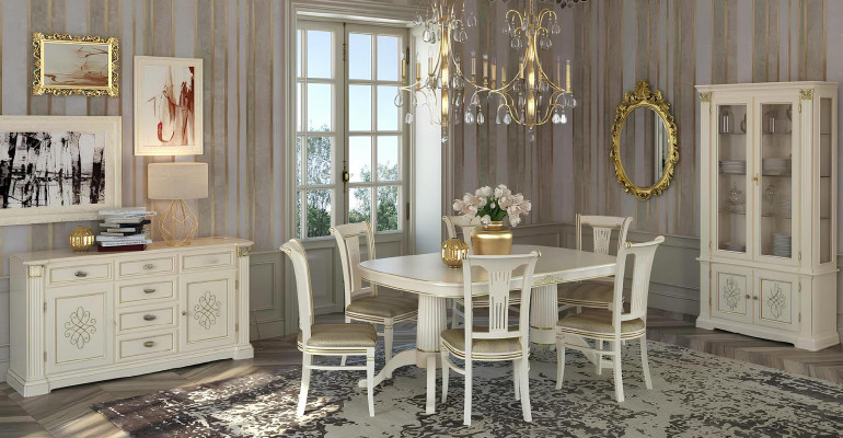 Komplett Set Esstisch + 6 Stühle Esszimmer Set Ess Gruppe Massivholz Tisch Tische 9tlg