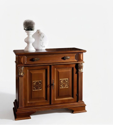 Klassischer Wandschrank Anrichte Holz Buffet Vitrine Luxus Schrank Möbel