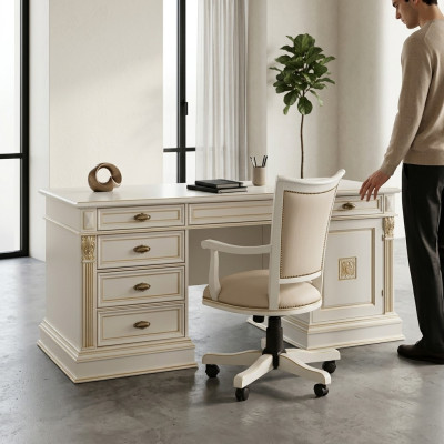 Luxus Schreibtisch Tisch Office Büro Antik Stil Rokoko Barock Schreibtische Neu