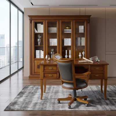 Chefsessel Bürosessel Office Sessel Stuhl Chef Leder Designer Barock