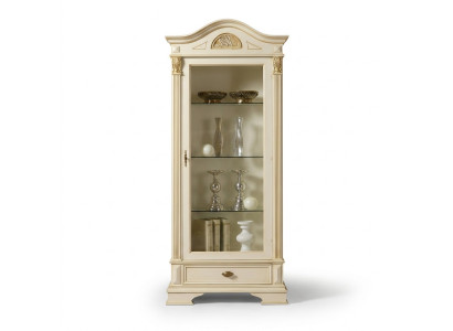 Eck Vitrine Glas Schrank Wohnzimmer Schaufenster 1tür Vitrinen Barock Rokoko Neu