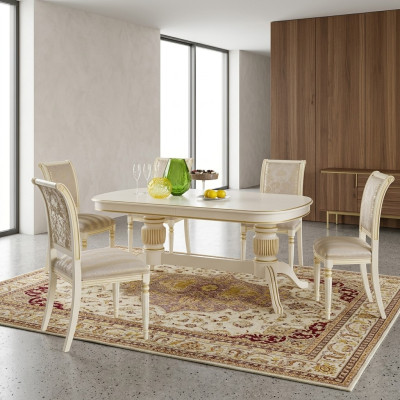 Barock Rokoko Stil Möbel Esstisch Tische Esszimmer Deko Garnitur Tisch
