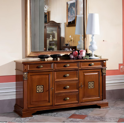 Kommode Anrichte Schrank Garderobe Sideboard Italienische Möbel Antik Stil Holz
