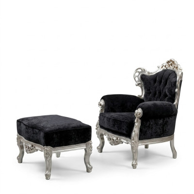 Eleganter Sessel Couch Sofa Polster Fernsehsessel Barock Rokoko Luxus