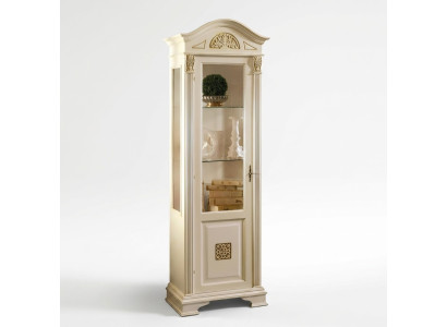 Eleganter Barock-Glasvitrinenschrank mit filigranen Verzierungen