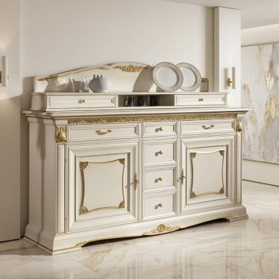 Anrichte Wandschrank Edle Massivholz Buffet Schrank Neu Esszimmer Schränke Barock neu