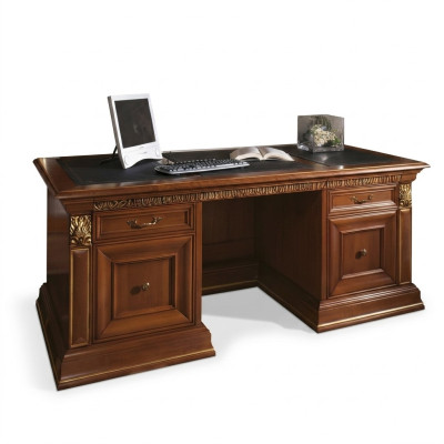 Schreibtisch Büro Tisch Klassischer Designer Office Tische Barock Rokoko Massivholz