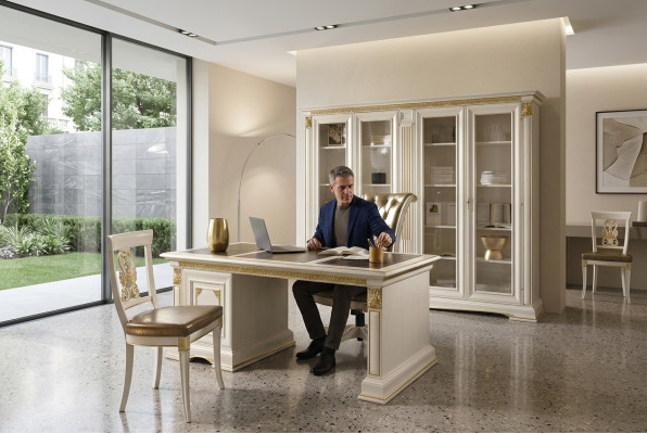 Arbeitszimmer Büro Möbel Tisch Schrank Stuhl 3tlg Set Massivolz