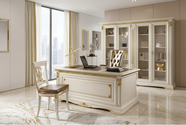 Arbeitszimmer Büro Möbel Tisch Schrank Stuhl 3tlg Set Massivolz