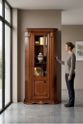 Vitrinen Glasschrank Barock Rokoko Klassische Vitrine Schrank Vitrinenschrank