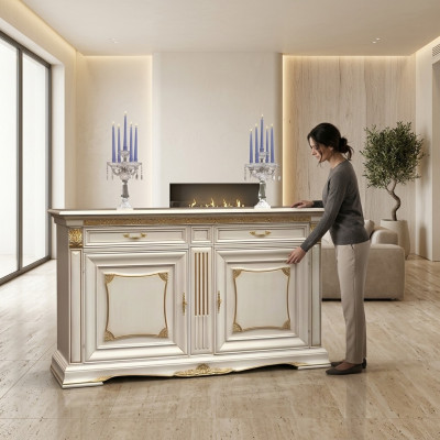 Kommode Schrank Luxus Schrank Regal Konsole Italy Möbel Massivholz Kommoden Neu